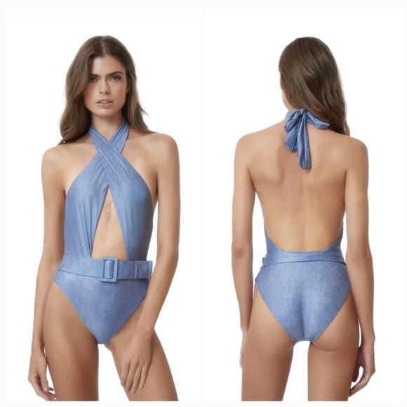 PQ Belted Alex One Piece in Indie Sky Large